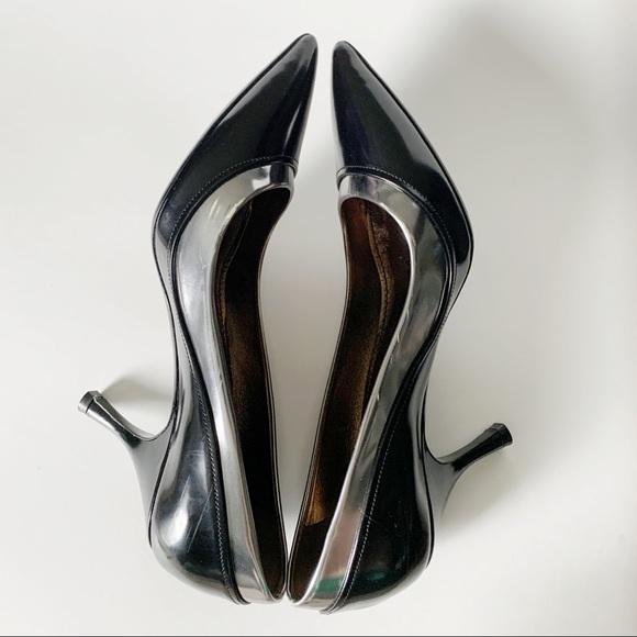 Black and silver Lanvin high heels. Designer shoes size 38.5 - Picture 7 of 11